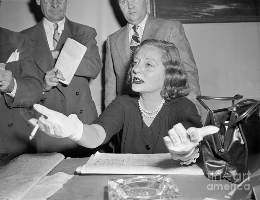 Tallulah Bankhead Speaking To Reporters Photograph by Bettmann