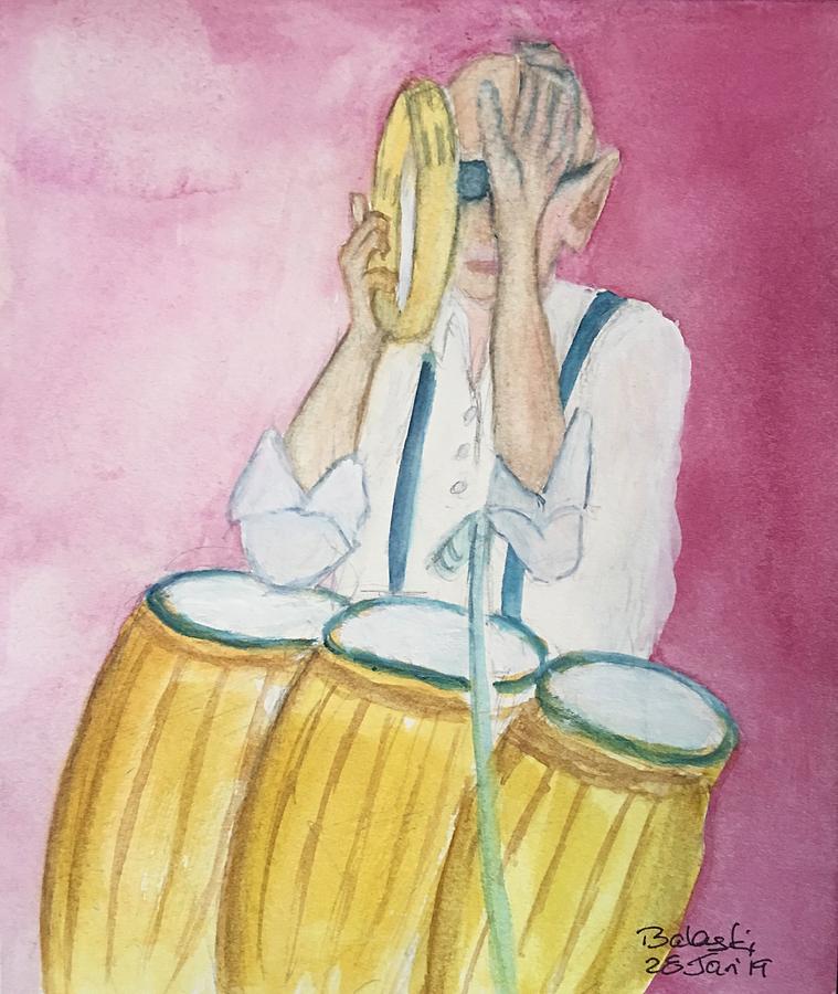 Tambourine Man Painting by Belinda Balaski