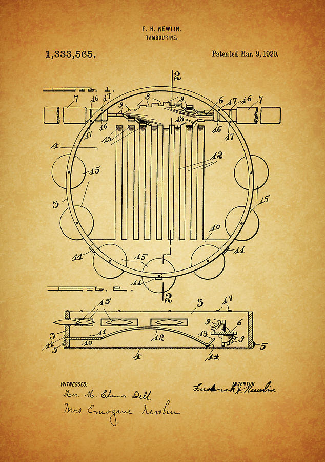 Tambourine Patent by Dan Sproul Tambourine Patent by Dan Sproul