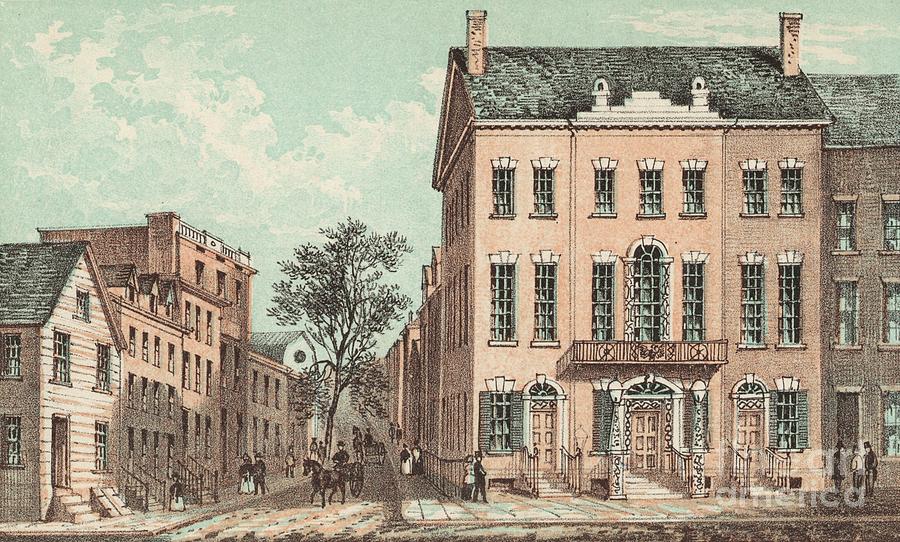 Tammany Hall, 1830 (colour Litho) Painting by American School | Pixels