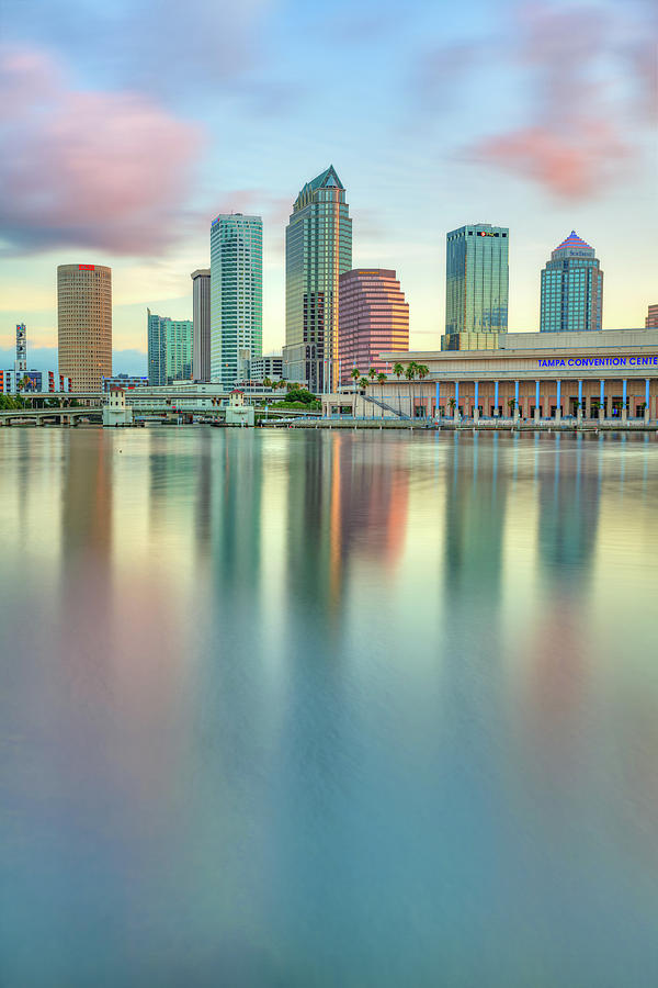 America Photograph - Tampa Bay Skyline at Sunrise by Gregory Ballos