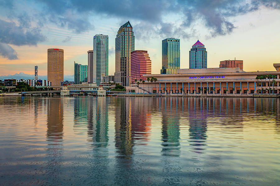 Tampa Bay Skyline First Morning Light Photograph by Gregory Ballos