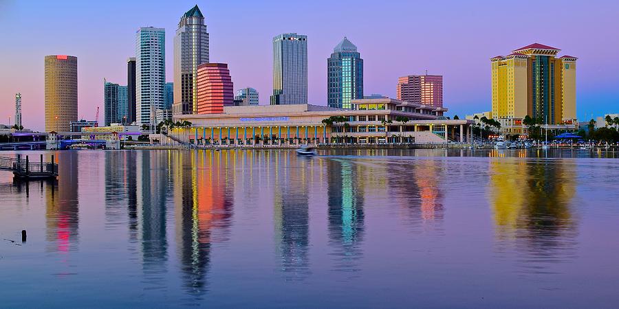 Tampa Lavender Pano at Dusk Photograph by Frozen in Time Fine Art Photography