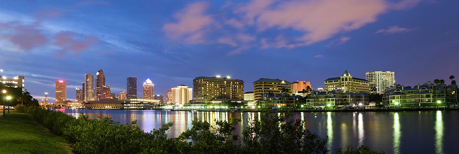 Tampa Skyline At Dusk Photograph by Chris Pritchard
