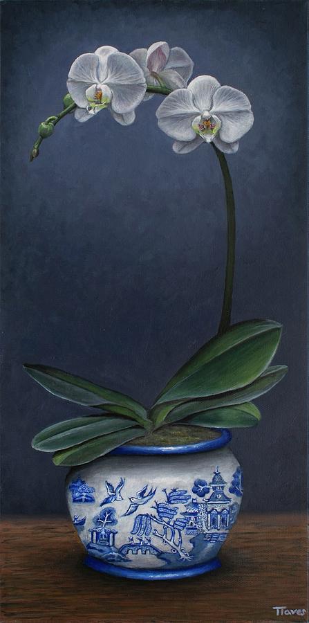 Orchid Painting - Tamsens Orchid by Carrie Taves