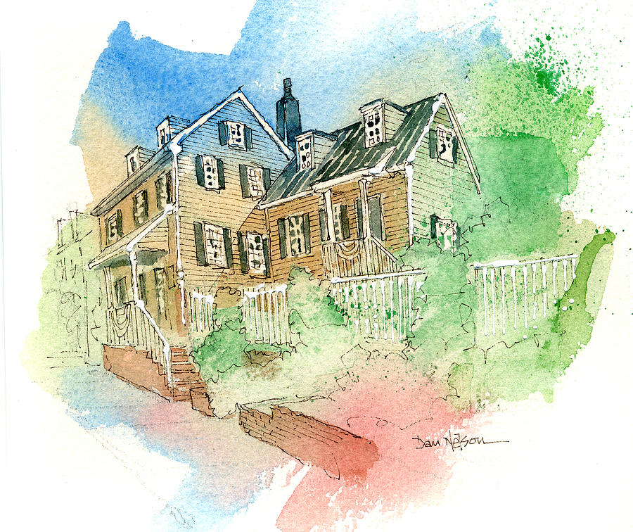 Tan House, New Bern Painting by Dan Nelson