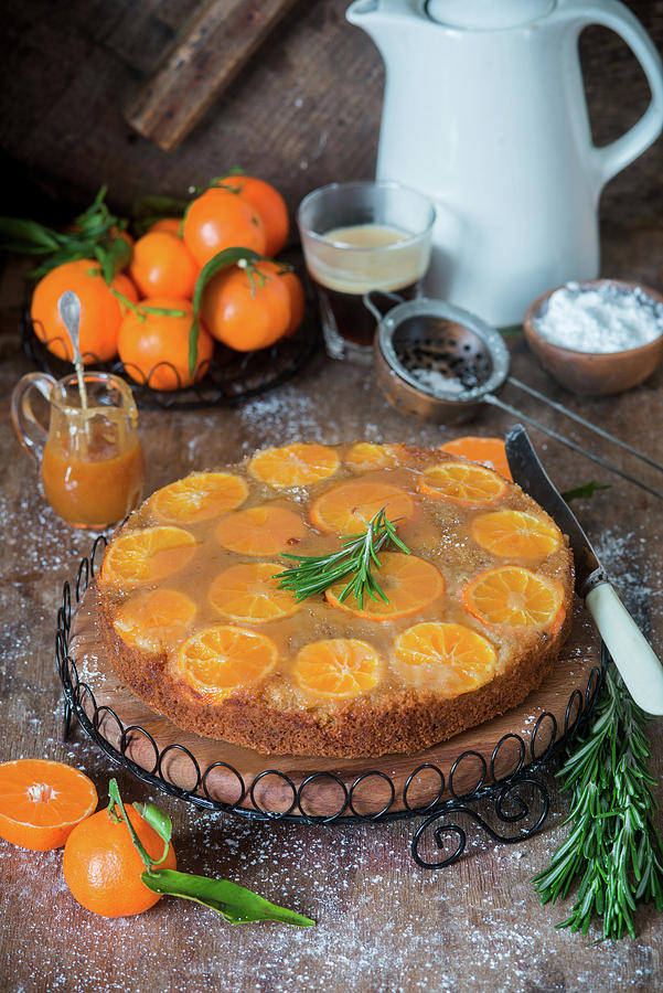Tangerine Upside Down Cake Photograph by Irina Meliukh