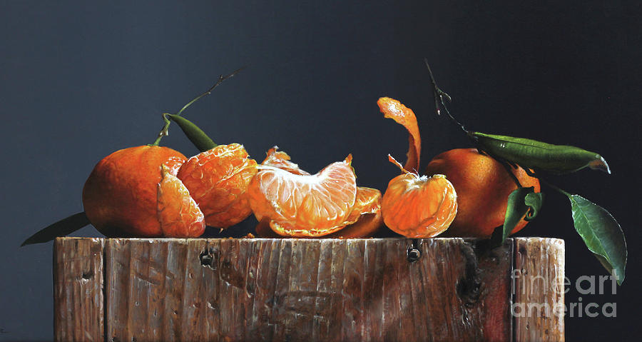 Fruit Painting - Tangerines by Lawrence Preston