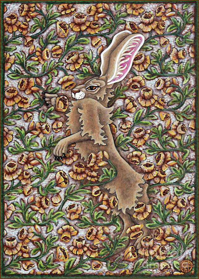 Tangled Hare 1 Painting by Amy E Fraser