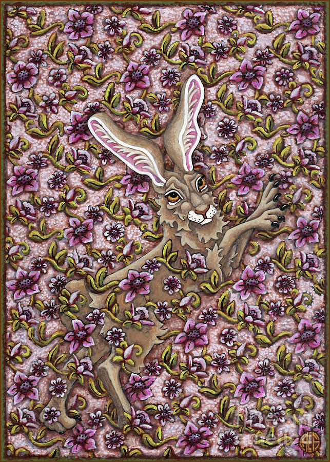 Tangled Hare 3 Painting by Amy E Fraser