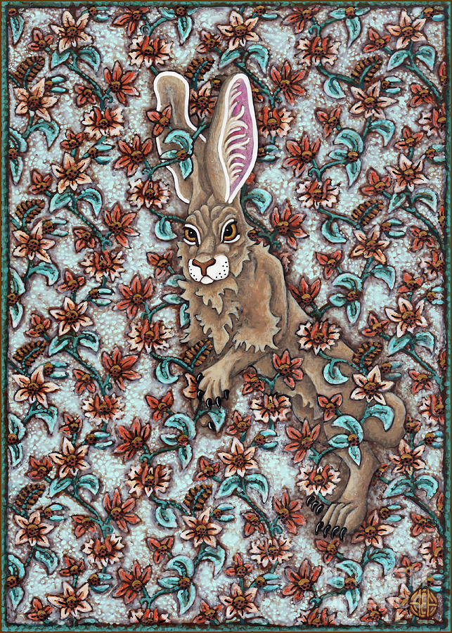 Tangled Hare 5 Painting by Amy E Fraser