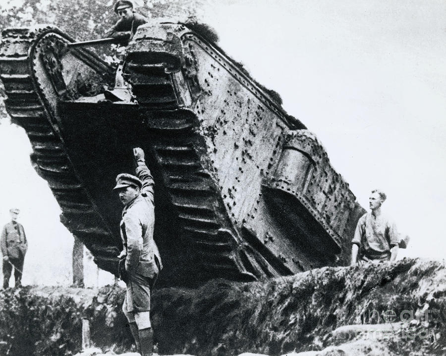 Tank Launching High In Air By Bettmann