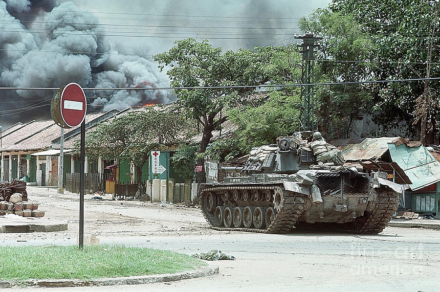 Tank Moving Along Street Photograph by Bettmann