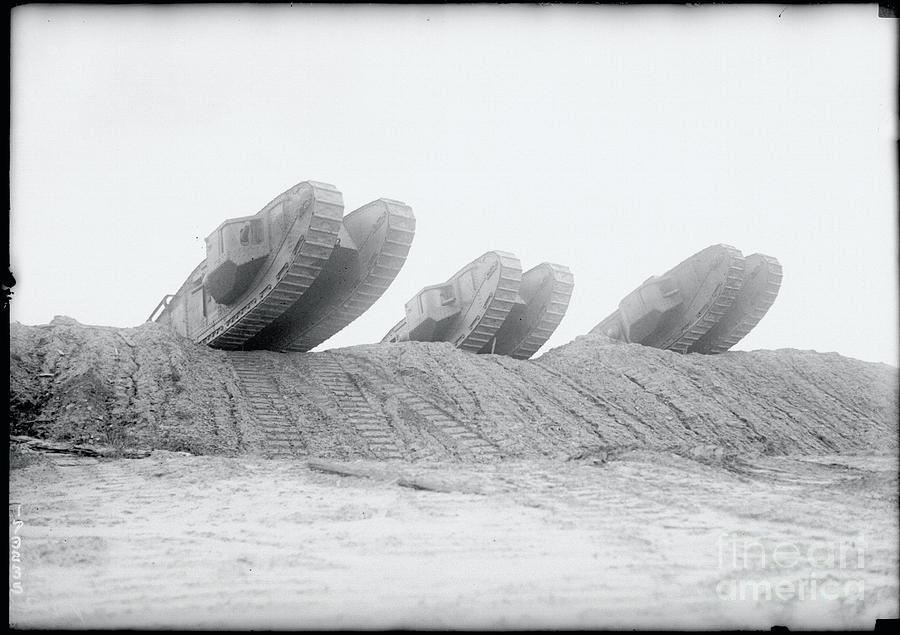 Tanks Atop Mound Photograph by Bettmann