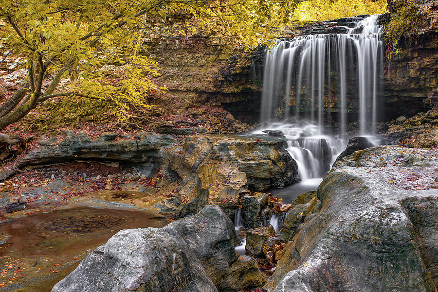 Tanyard Creek Waterfall - Bella Vista Arkansas  Photograph by Gregory Ballos