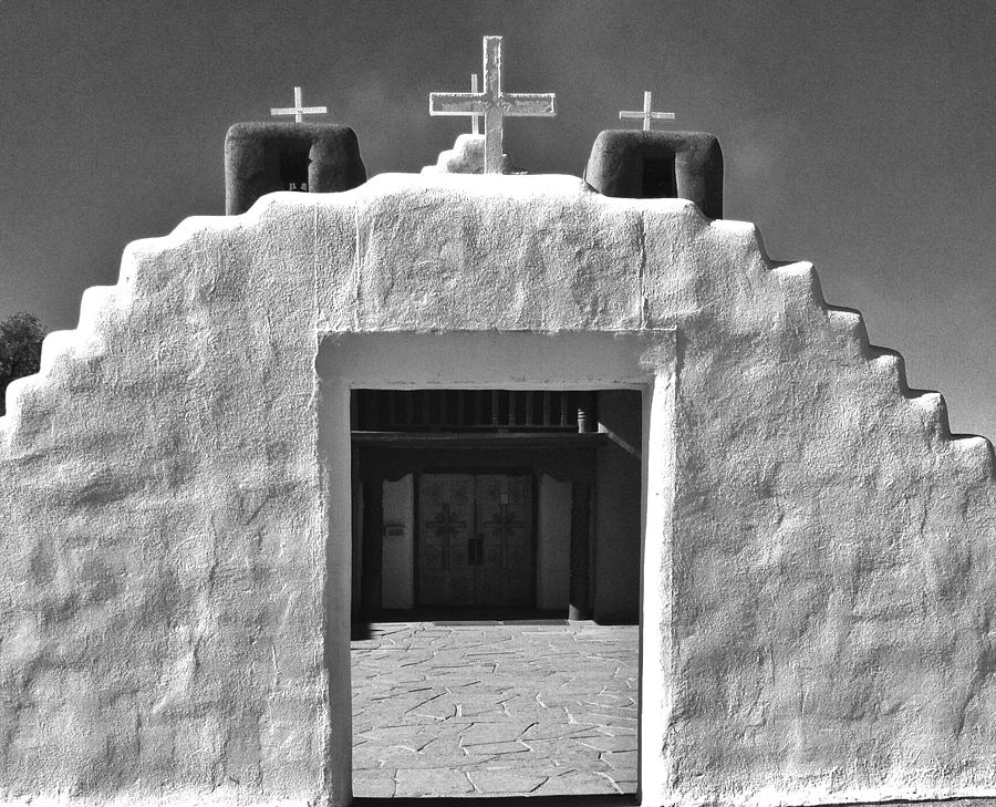 St Jerome Chapel - Taos Photograph by Jerry Abbott
