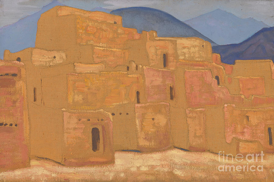 Taos Pueblo, New Mexico, Ca 1921 Drawing by Heritage Images