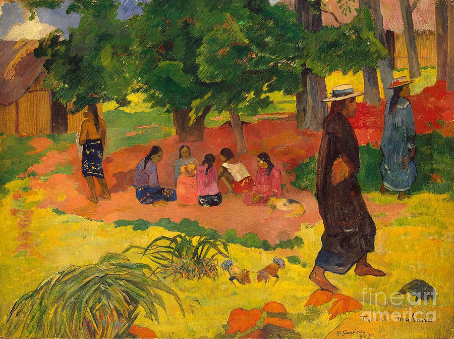 Taperaa Mahana, 1892 Painting by Paul Gauguin