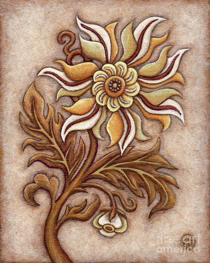 Tapestry Flower 1 Painting by Amy E Fraser