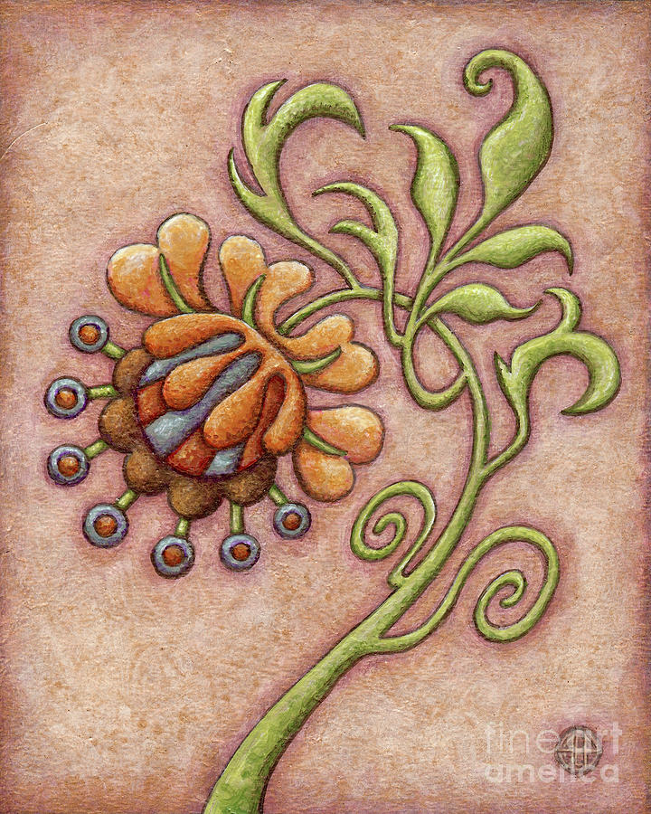 Tapestry Flower 10 Painting by Amy E Fraser