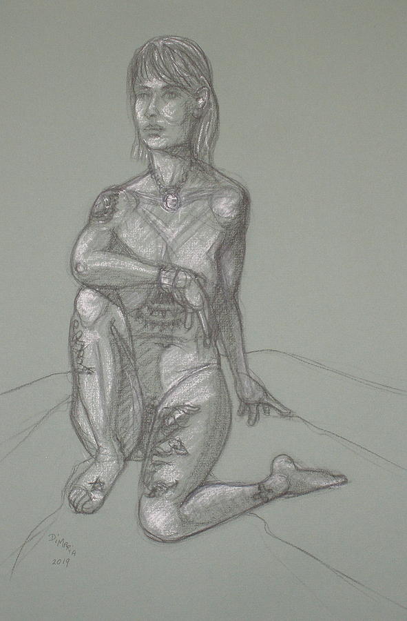 Tara Seated #6 Drawing by Donelli  DiMaria