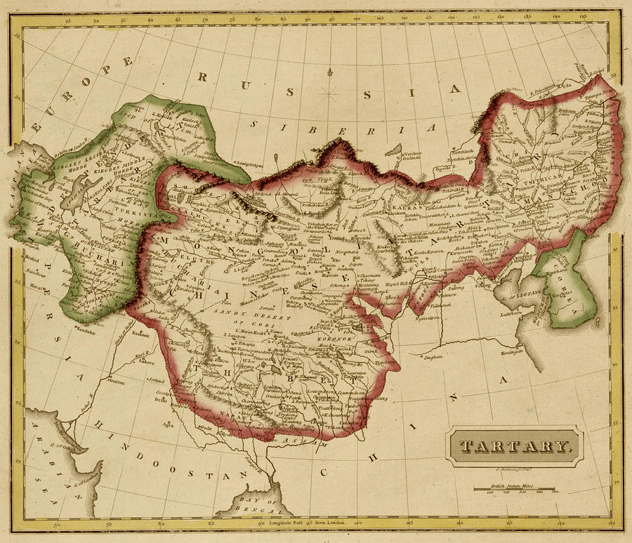 Tartary - Mongolia - 1817 Painting by Unknown Tartary - Mongolia - 1817 Painting by Unknown