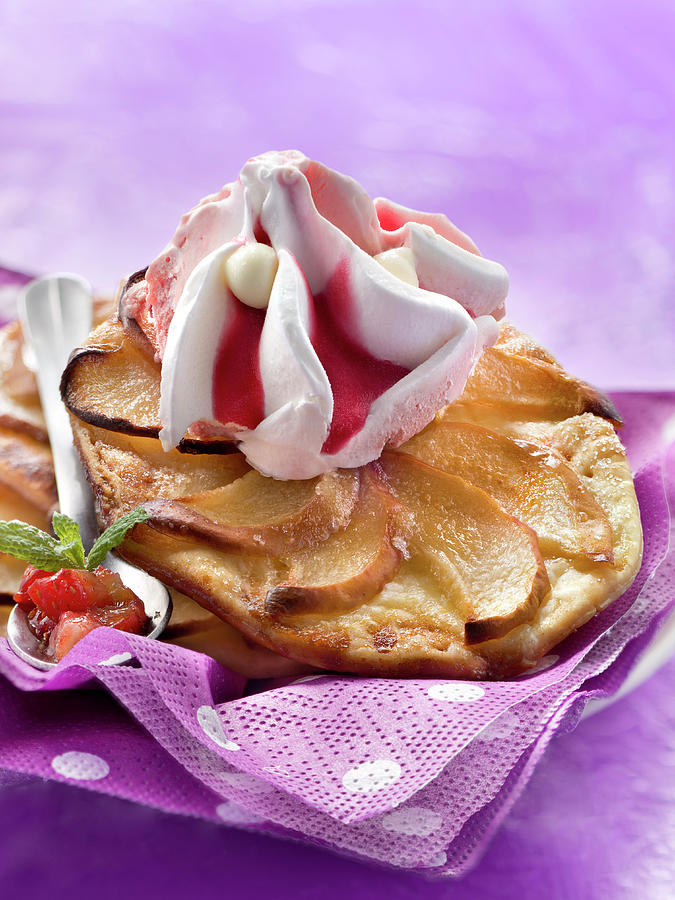 Tartelette Fine Aux Pommes Et Glace Meringuefraise Tartelette Fine Aux