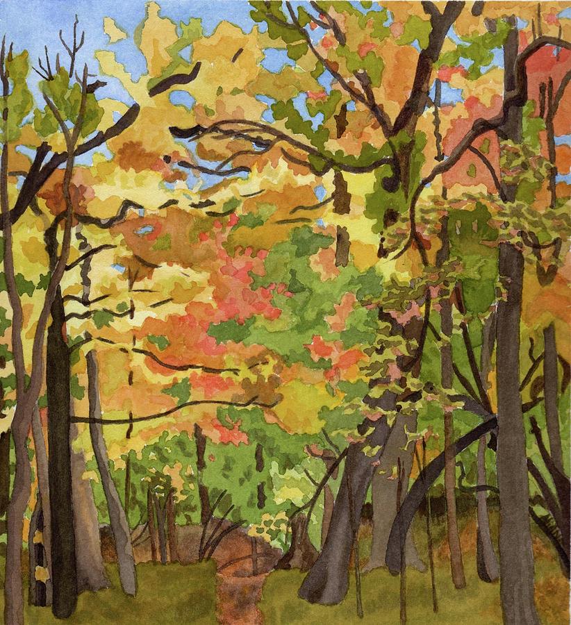 Landscape Painting - Tatcher Woods by Alice Ann Barnes