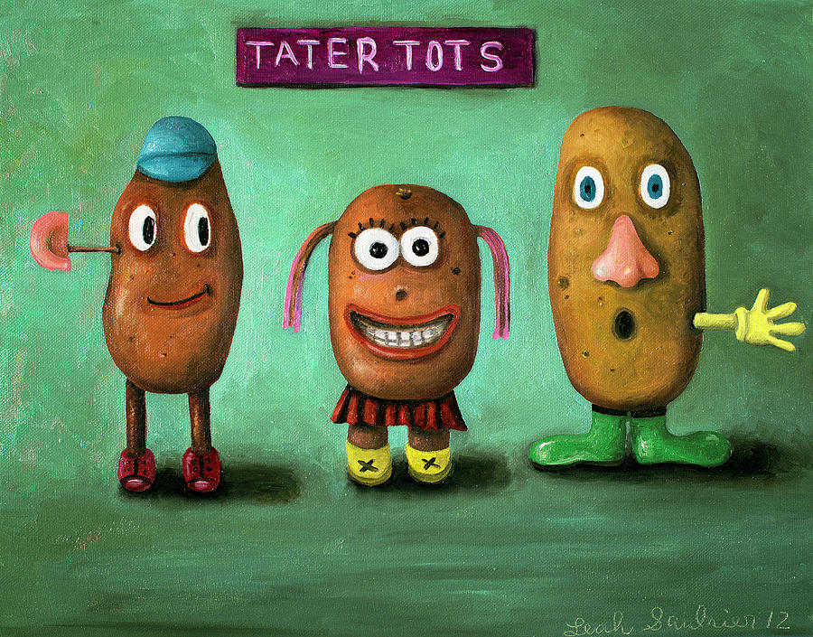 Potato Painting - Tatter Tots by Leah Saulnier