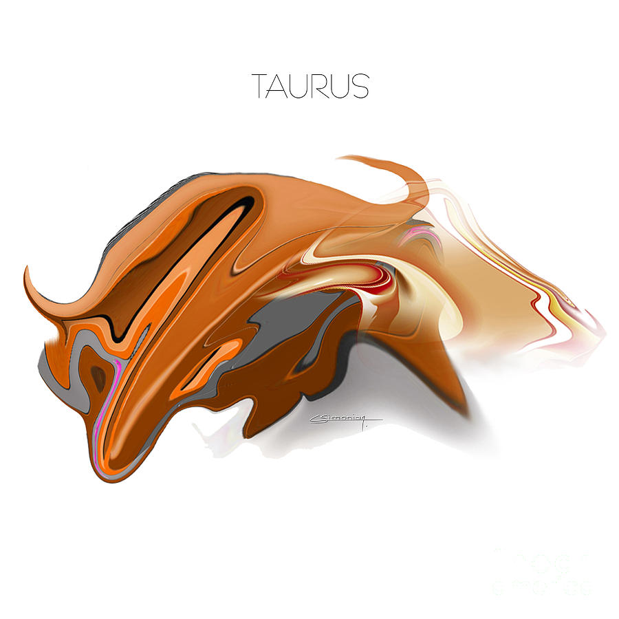 Taurus Digital Art by Christian Simonian