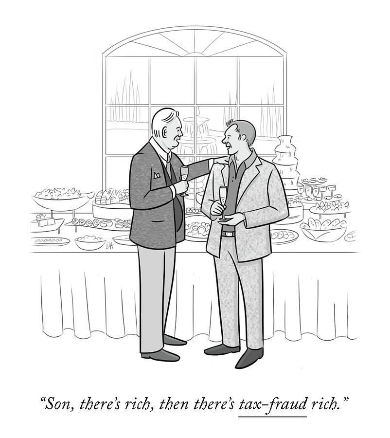 Tax Fraud Rich Drawing by Lila Ash