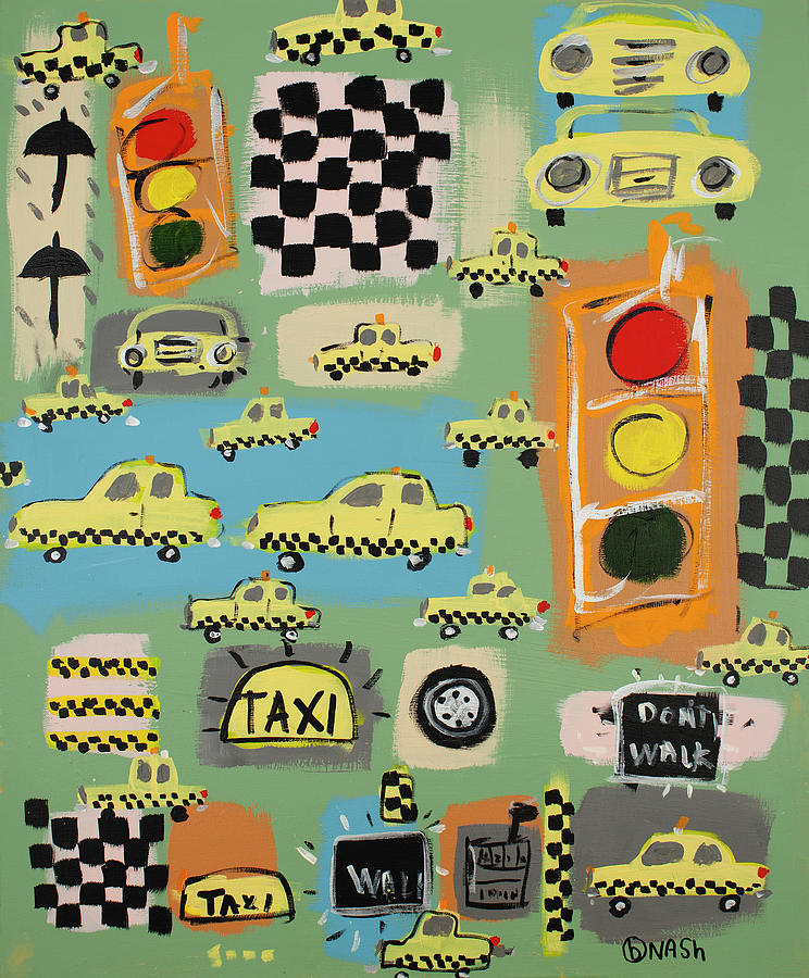 Taxi Painting by Brian Nash | Fine Art America