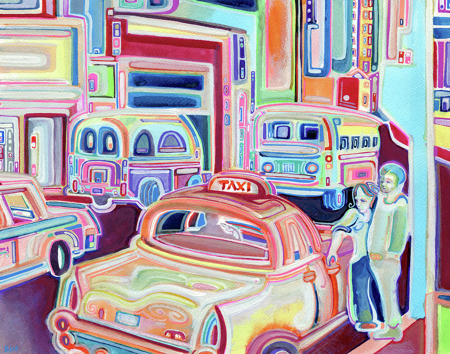 Car Painting - Taxi by Josh Byer
