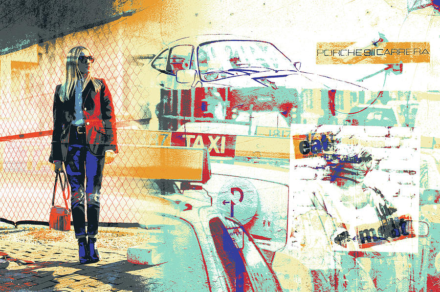 Taxi Mixed Media by Shay Culligan