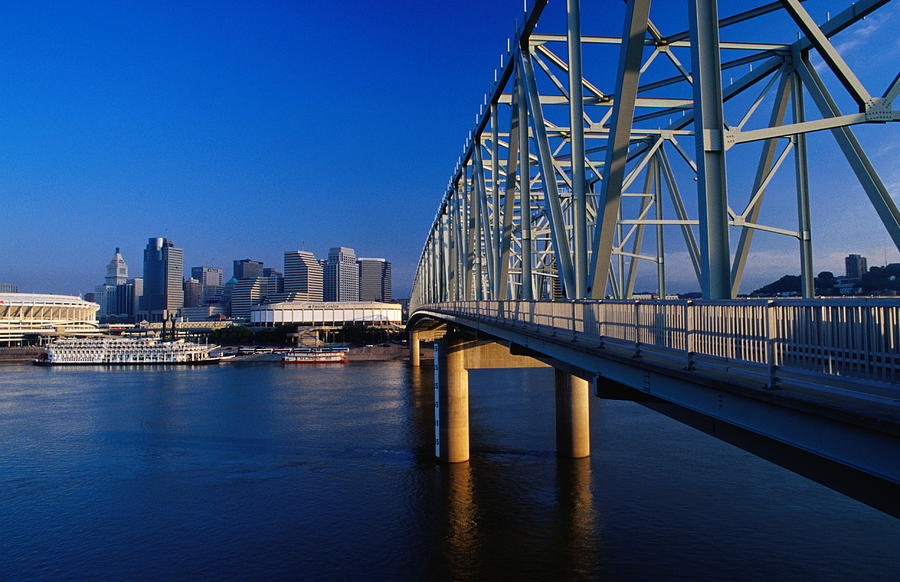 Taylor-southgate Bridge On Ohio River Photograph by Richard Ianson