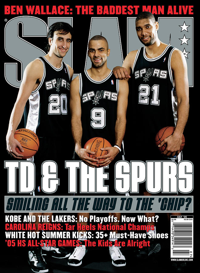 TD & The Spurs: Smiling All the Way to the Chip? SLAM Cover Photograph by Atiba Jefferson