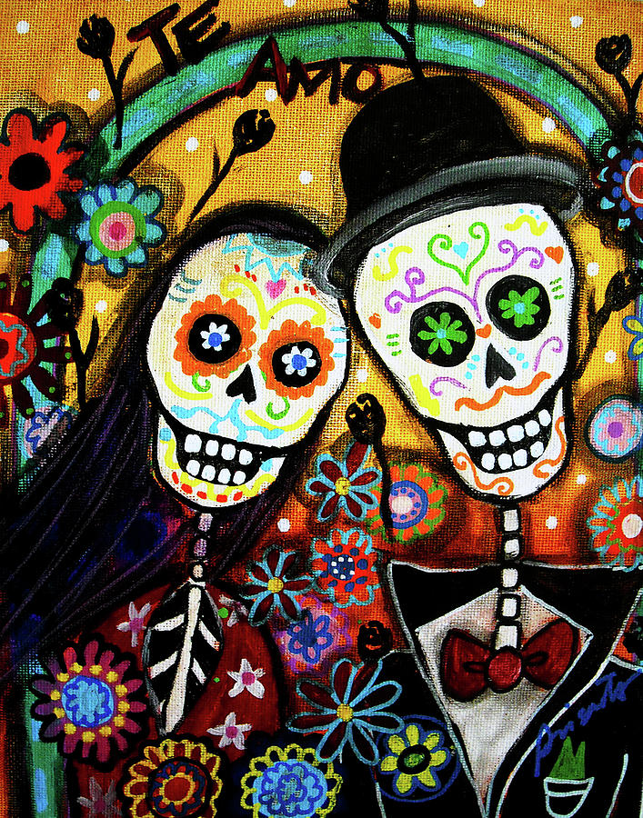 Halloween Painting - Te Amo Wedding by Prisarts