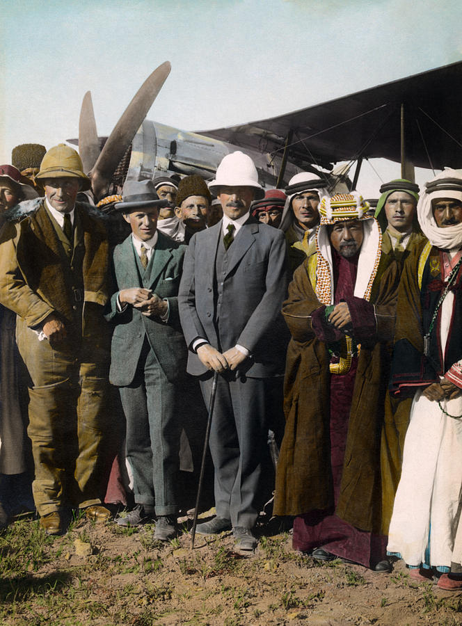 T.E. Lawrence and Herbert Samual - Jordan - 1921 Photograph by War Is Hell Store