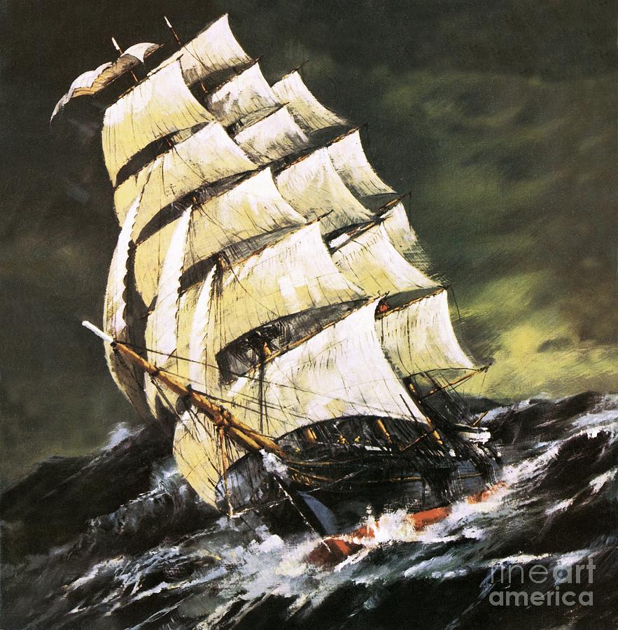 Tea Clipper Painting by English School