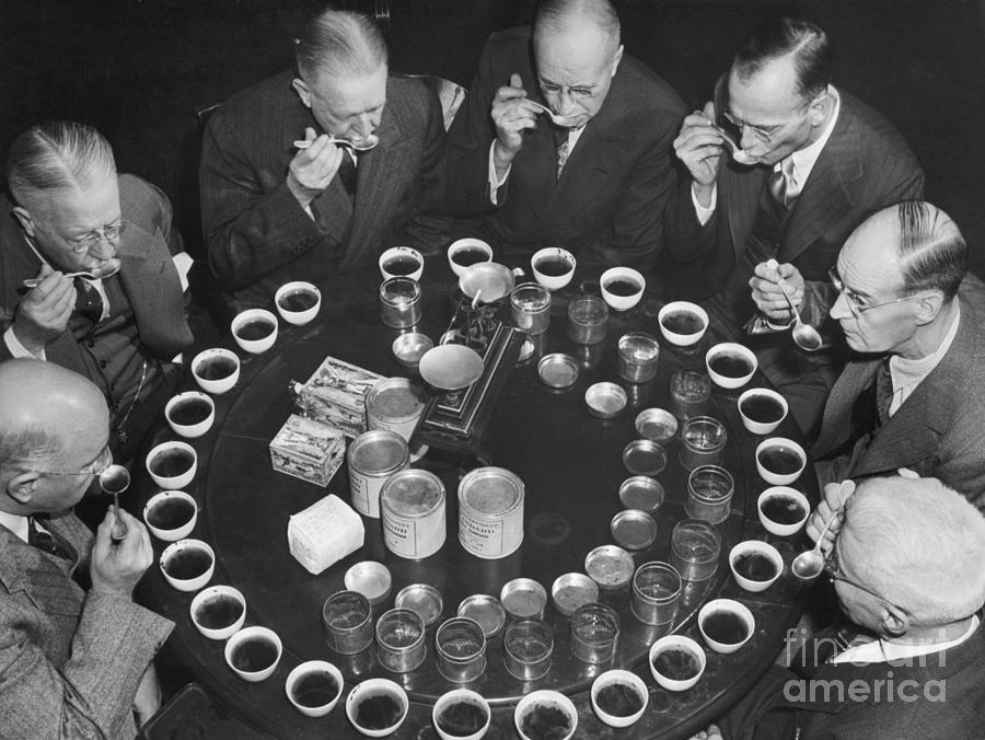 Tea Experts Seated And Testing Teas Photograph by Bettmann Tea Experts Seated And Testing Teas Photograph by Bettmann