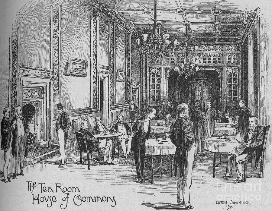 Tea-room, House Of Commons, 1892 Drawing by Print Collector