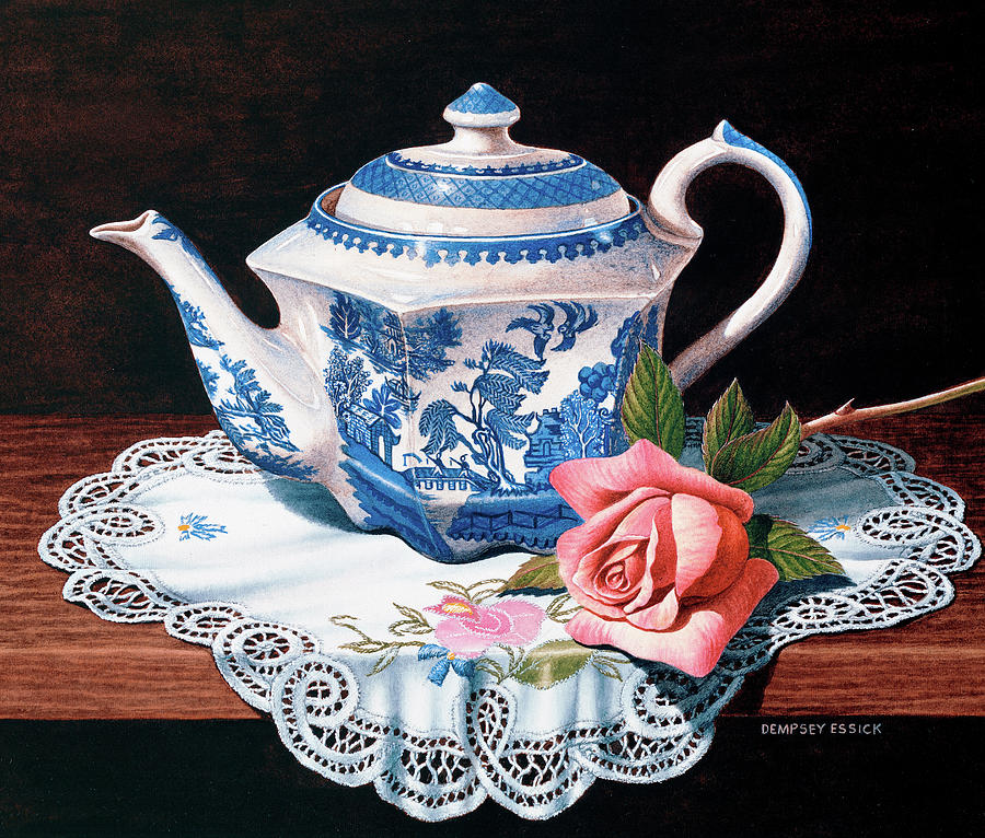 Teapot Painting - Tea Time by Dempsey Essick