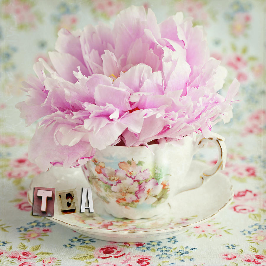 Flower Mixed Media - Tea Vintage by Symposium Design