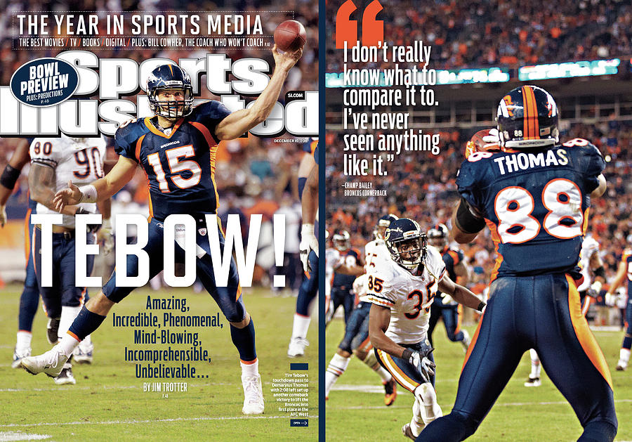 Tebow Amazing, Incredible, Phenomenal, Incomprehensible Sports Illustrated Cover Photograph by Sports Illustrated