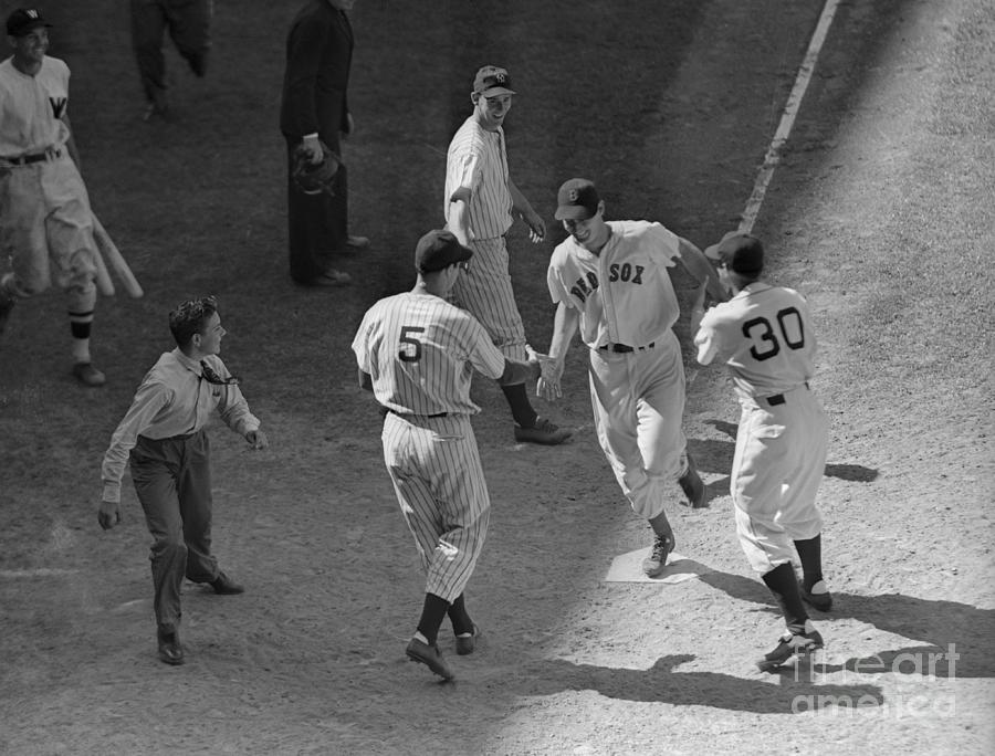 Ted Williams Crossing The Plate Photograph by Bettmann