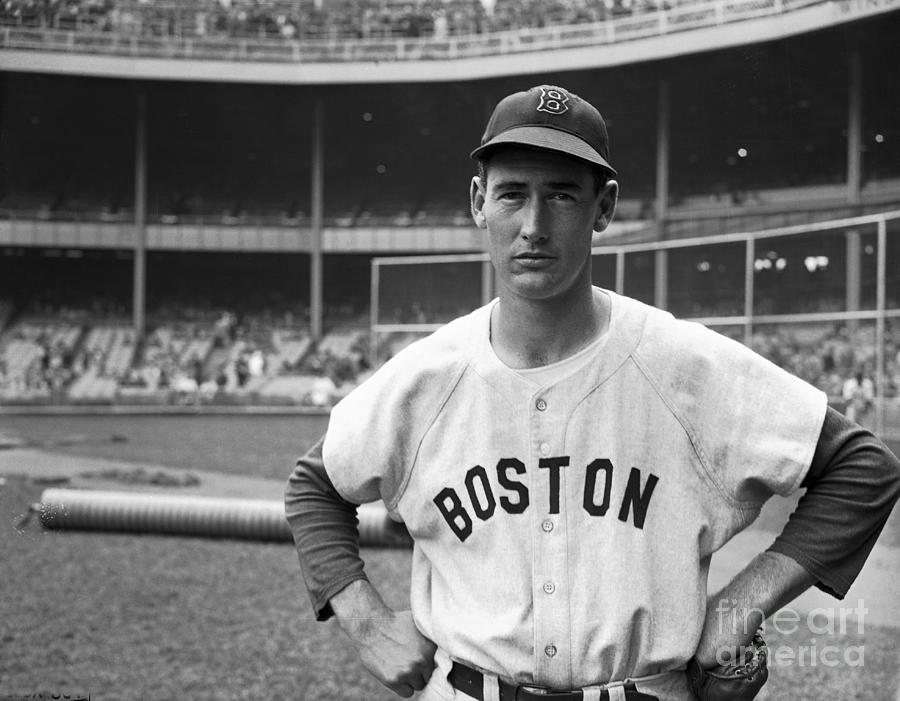 Ted Williams wearing a San Diego Padres uniform — Calisphere