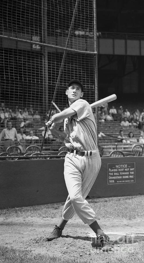 Ted Williams Is Shown Swinging Bat Photograph by Bettmann
