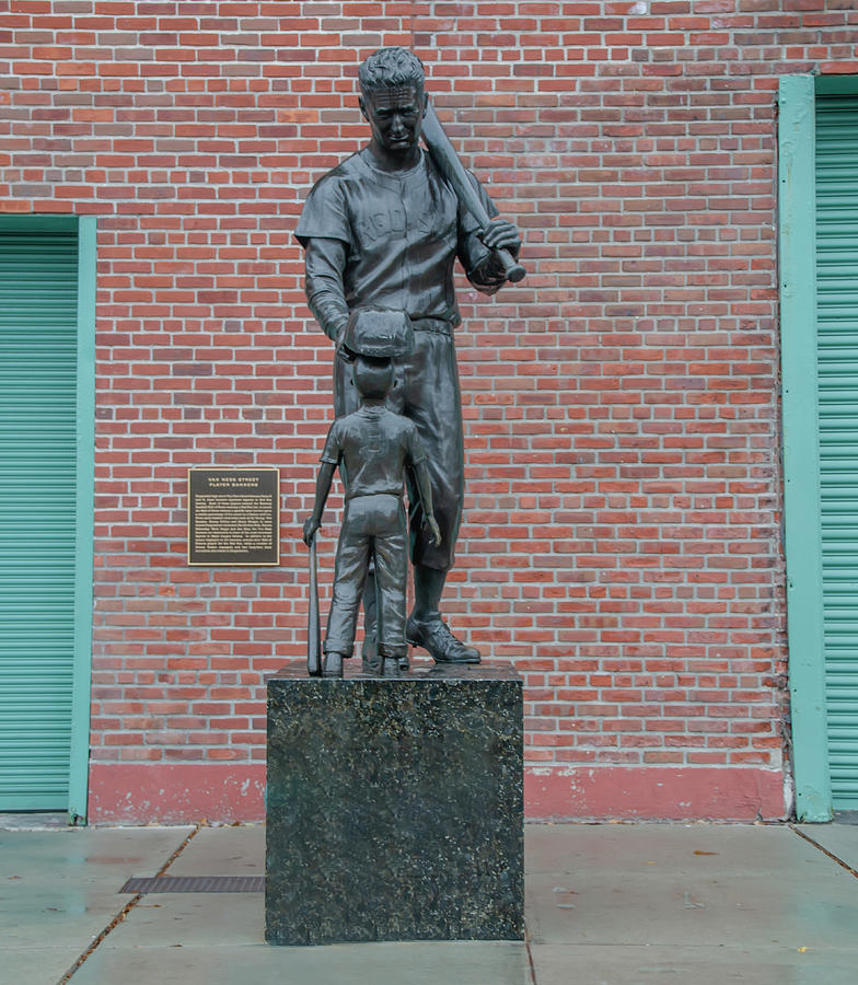 Ted Williams Statue - Fenway Park Boston Photograph by Bill Cannon