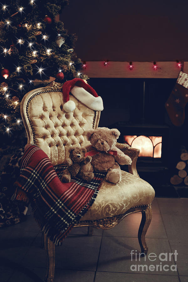 Christmas Photograph - Teddies At Christmas by Amanda Elwell