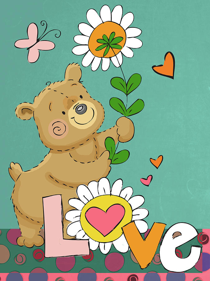 Teddy Bear Love Painting by Valarie Wade - Fine Art America